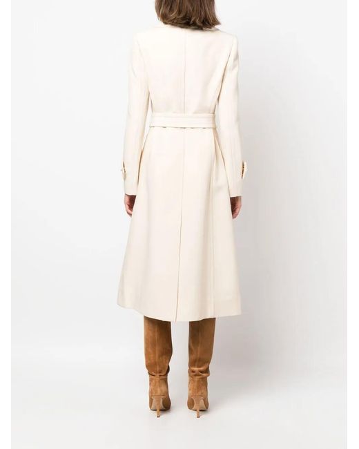 Zimmermann Natural Belted Double-Breasted Coat