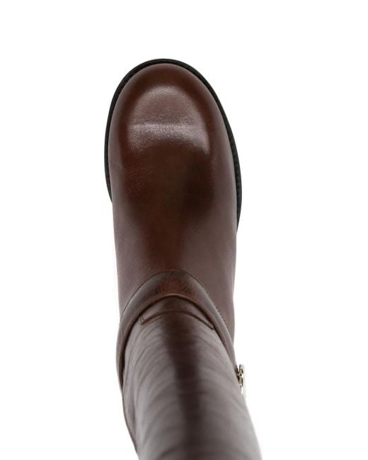 Coperni Brown Overknee-Stiefel