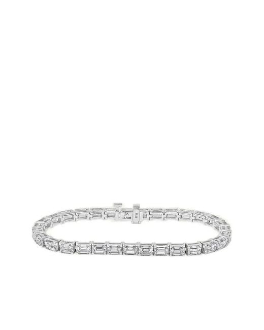 Jewels Aficionado White 18K Emerald-Cut Diamond Bracelet