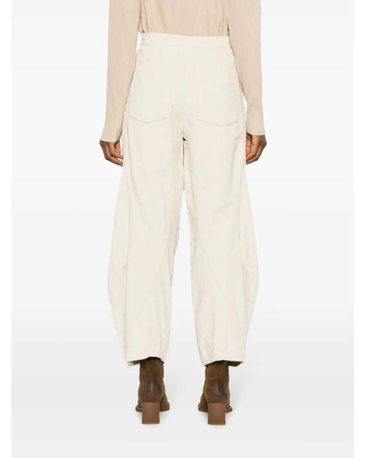 Henrik Vibskov Natural Digi Cropped Corduroy Trousers