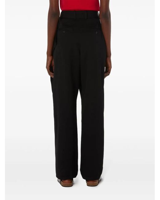 J.W. Anderson Black Drapierte Hose Mit Gürtel