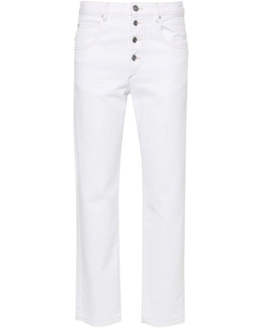 Isabel Marant White Schmale Jemina Cropped-Jeans