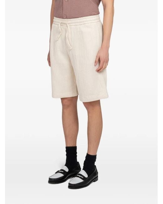Minimum Natural Raylan Drawstring Crinkled-Finish Shorts for men