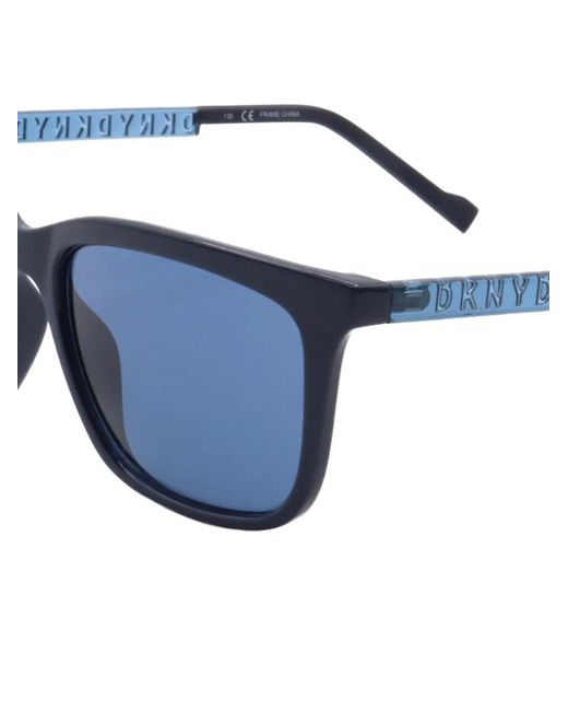 DKNY Blue Logo-Arm Square-Frame Sunglasses