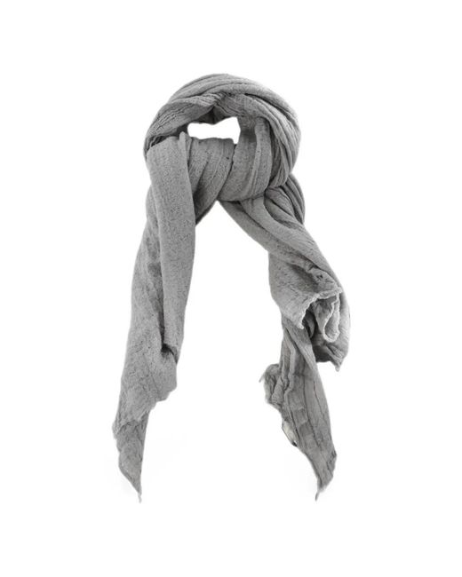 Sciarpa Oversize Con Frange di Rick Owens in Gray