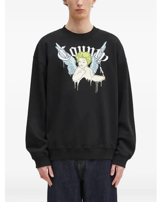 Marcelo Burlon Black Print Sweatshirt for men