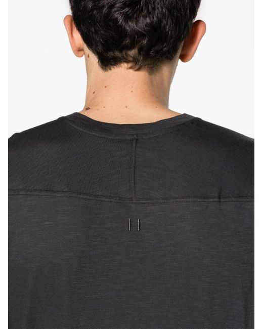 Neil Barrett Black Slub-texture Cotton T-shirt for men