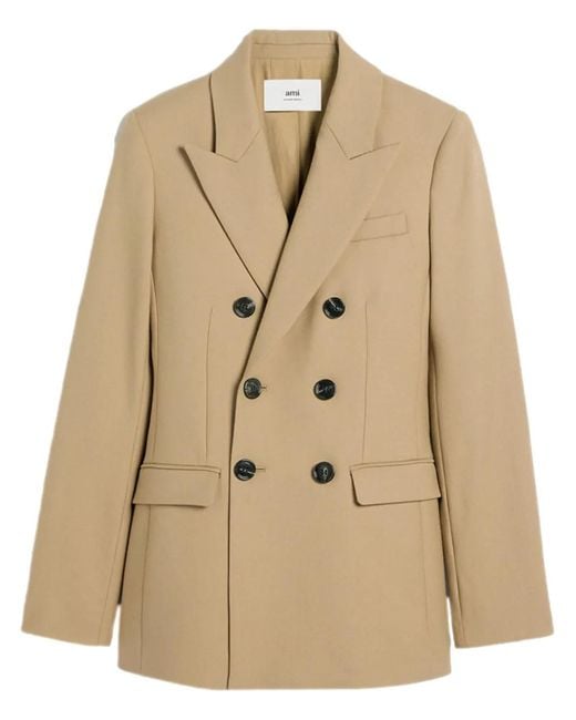 AMI Natural Double-Breasted Blazer