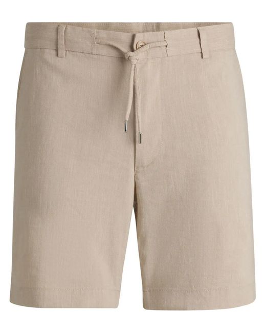 Boss Natural Drawstring Chino Shorts for men