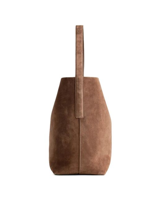 Yu Mei Brown Suede Tote Bag