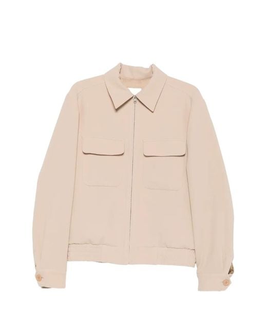 Sandro Natural Seersucker-Effect Zip-Up Jacket for men