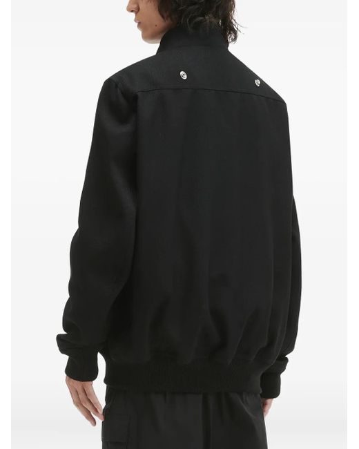 Rick Owens Asymmetrisch Jack Met Hoge Hals in het Black voor heren