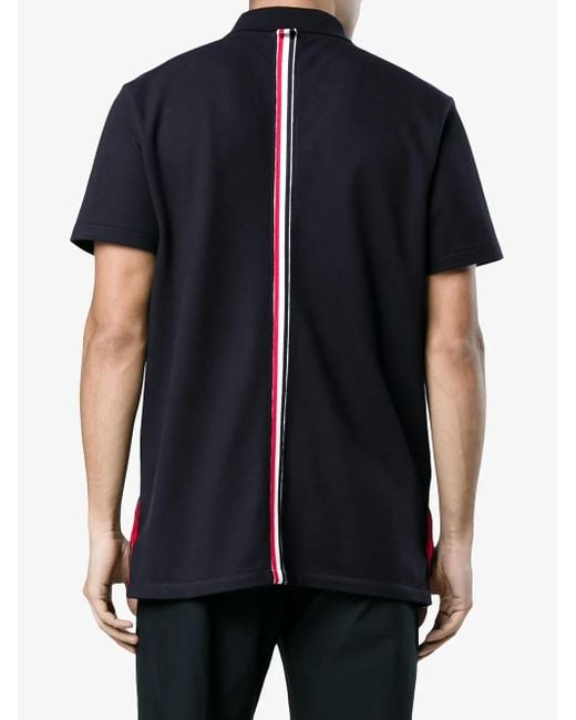 Thom Browne Blue Stripe Back Polo Shirt for men