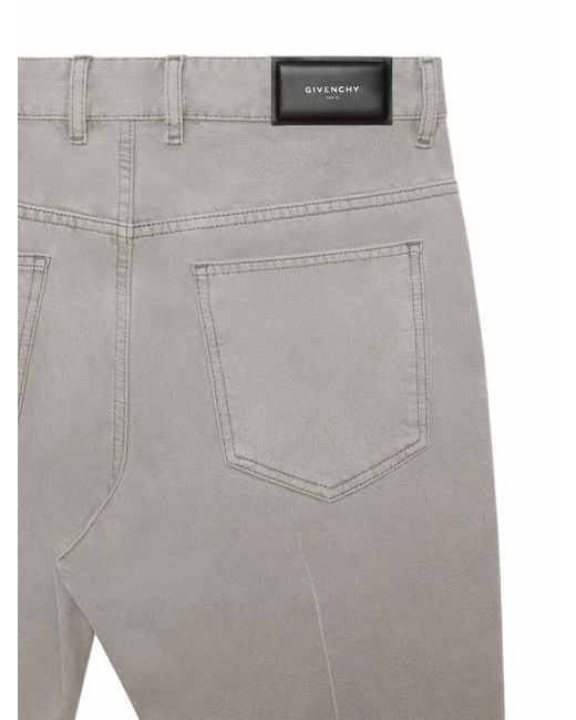Givenchy Gray Straight Fit Jeans With Folded Effect for men