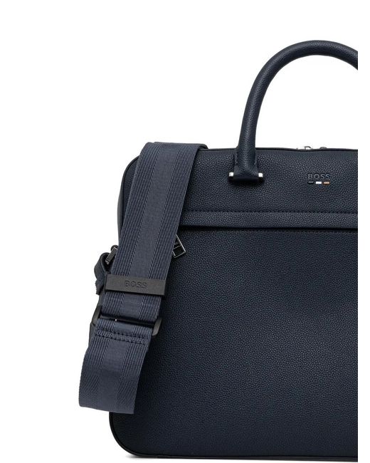 Boss Blue Top Handle Shoulder Document Holder for men