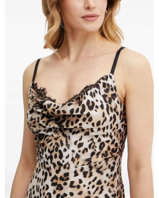 Guess Natural Leopard-Print Maxi Dress