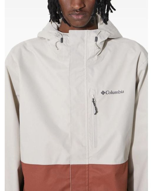 Columbia White Hikebound Waterproof Hooded Jacket for men