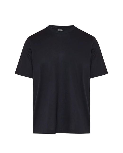 Zegna Black Crew-Neck T-Shirt for men