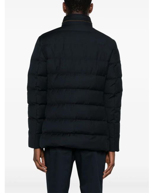 Moorer Black Ilvo Hooded Down Jacket for men