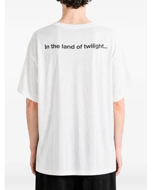 Monokemade White Graphic-Print T-Shirt