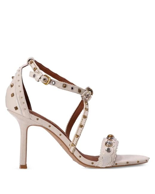 Kurt Geiger Metallic Mini Bow Eyelet-Embellished Sandals