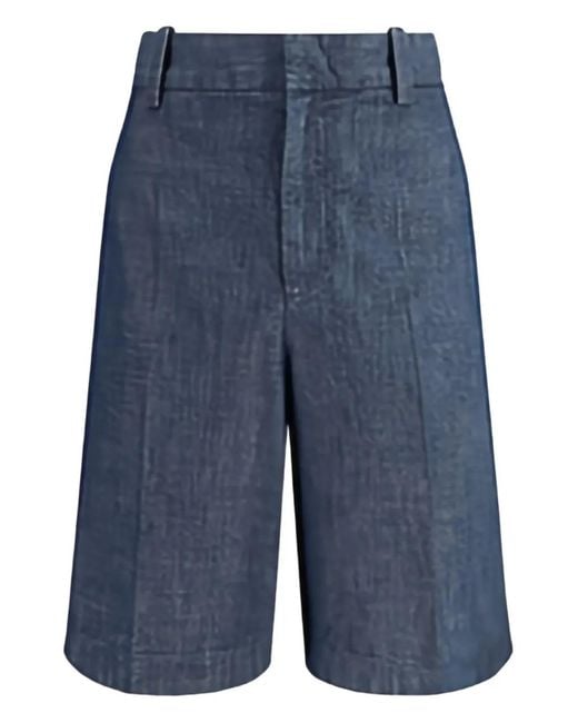 Jil Sander Blue Tailored Shorts for men