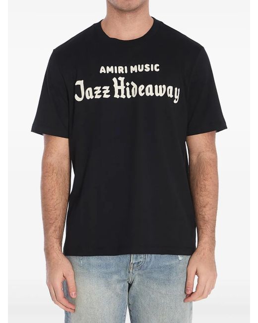 Amiri Black Jazz Hide T-Shirt for men