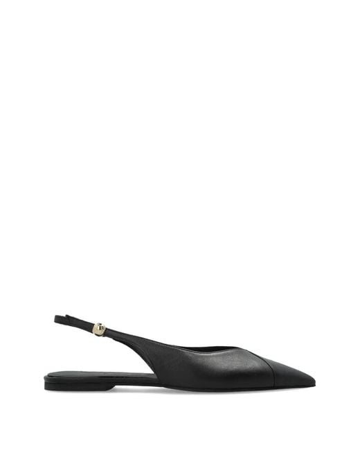 Furla White Sfera Slingback Pointed-Toe Leather Pumps