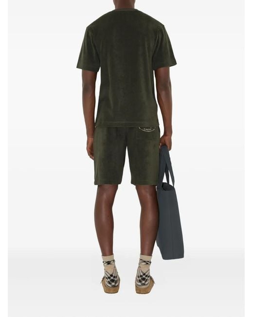 Burberry Green Logo-Print T-Shirt for men