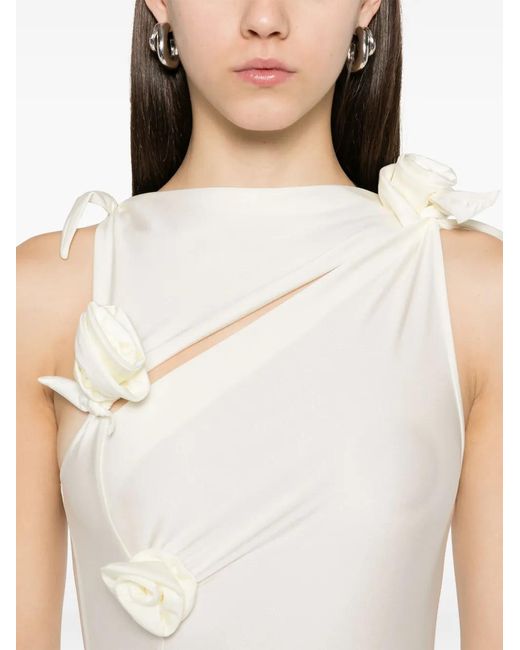 Coperni White Asymmetrical Midi Dress
