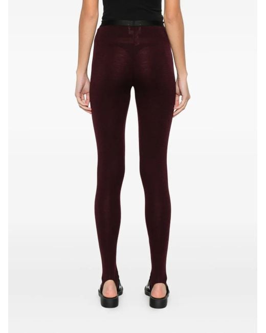 Forte_forte Red High-Waisted Leggings
