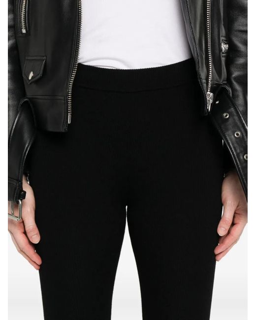 P.A.R.O.S.H. Black Wool Leggings