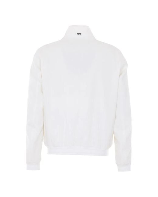 Herno White Button High-Neck Bomber Jacket for men