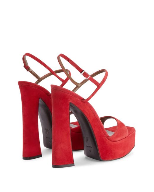 Giuseppe Zanotti Red 145Mm Sylvy Sandals