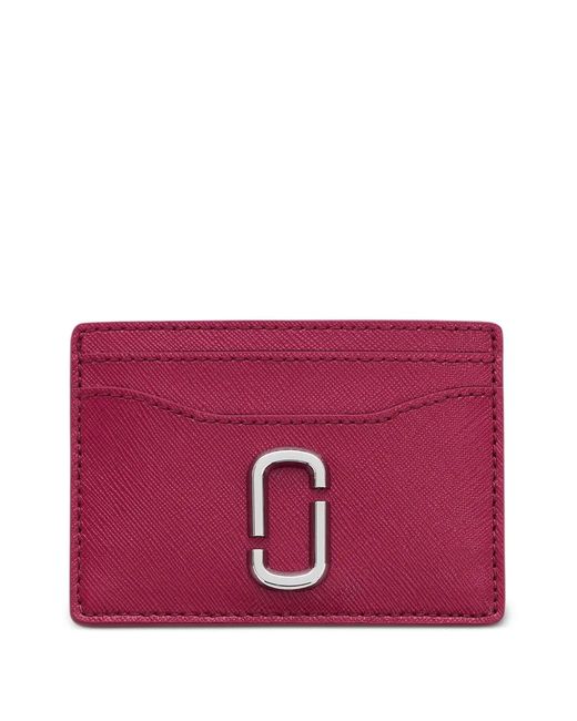 Marc Jacobs Purple Logo-Plaque Leather Card Holder