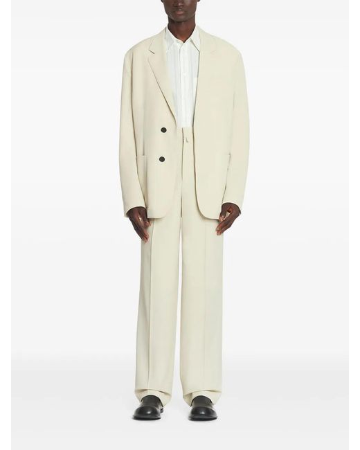 Lanvin White Single-Breasted Blazer for men