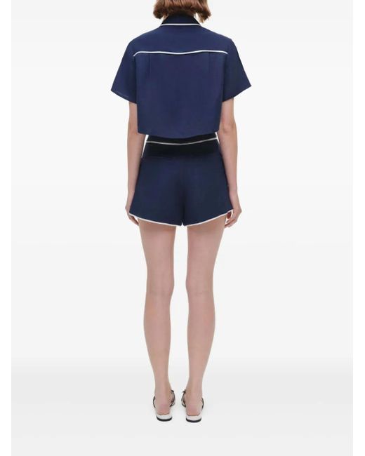 Jonathan Simkhai Blue Crosby Shorts
