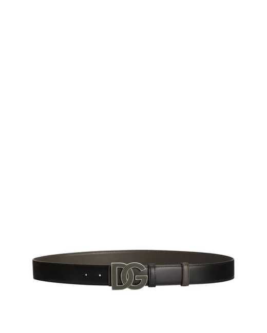 Dolce & Gabbana White Dg-Buckle Belt for men