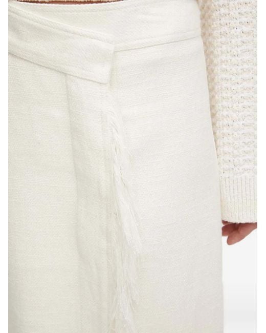 A.L.C. Natural Amelie Asymmetric Midi Skirt