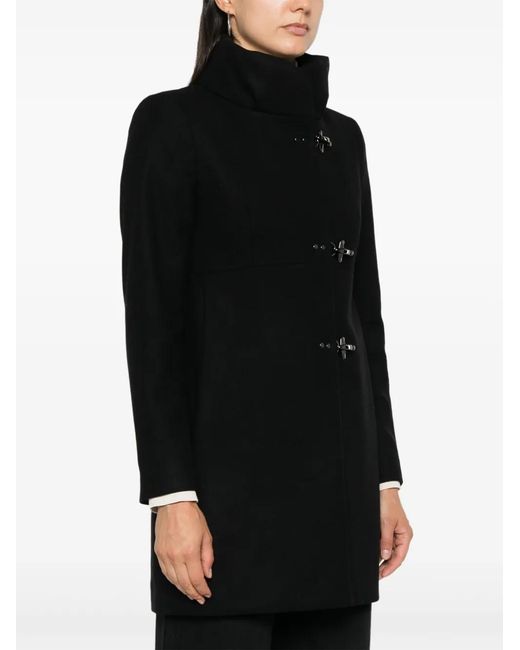 Fay Black Single-Breasted Coats