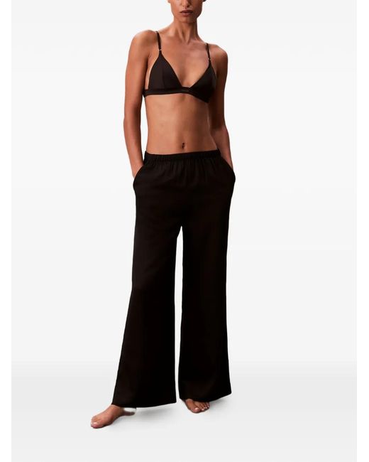 Calvin Klein Black Elasticated-Waistband Trousers