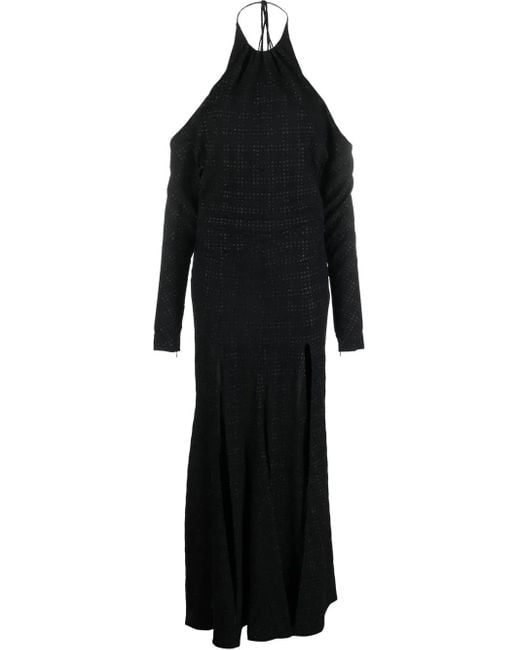Philosophy Di Lorenzo Serafini Black Halterneck Tie-Fastening Dress