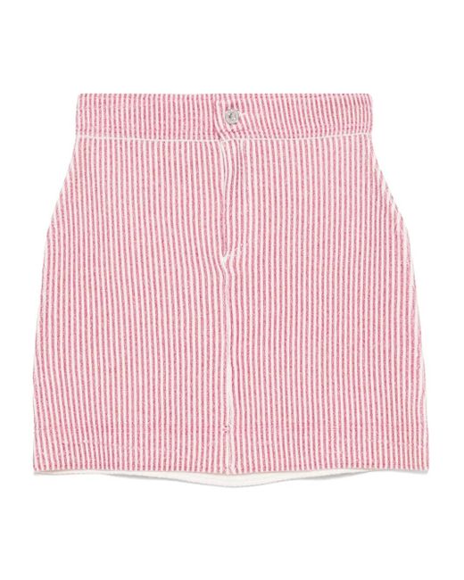 Barrie Gestreepte Mini-Rok in het Pink
