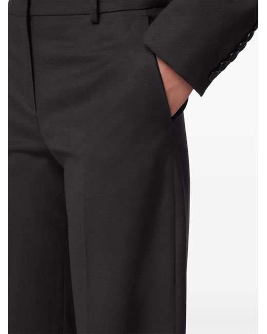 Nina Ricci Black Wide-Leg Wool Trousers