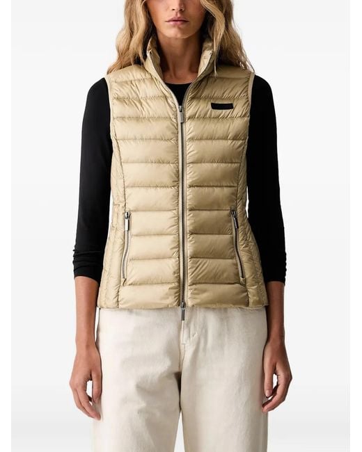 ARMANI EXCHANGE Natural Quilted High-Neck Gilet