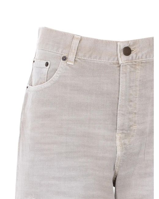 Haikure Gray Korea Bull Five-Pocket Jeans