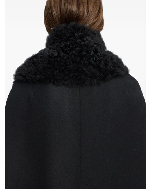 Ann Demeulemeester Black Curled Shearling Collar