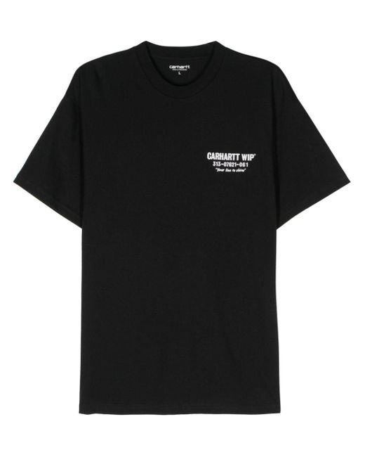 Carhartt Black Graphic-Print Cotton T-Shirt for men