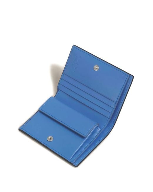 Marni Purple Leather Bifold Wallet With Embroidery for men