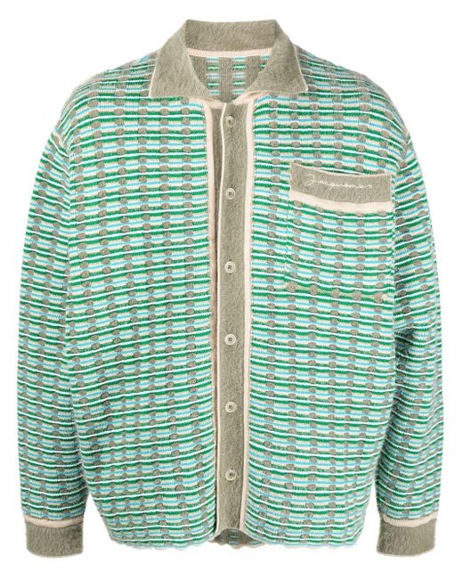 Jacquemus Green Le Macio Knitted Cardigan for men